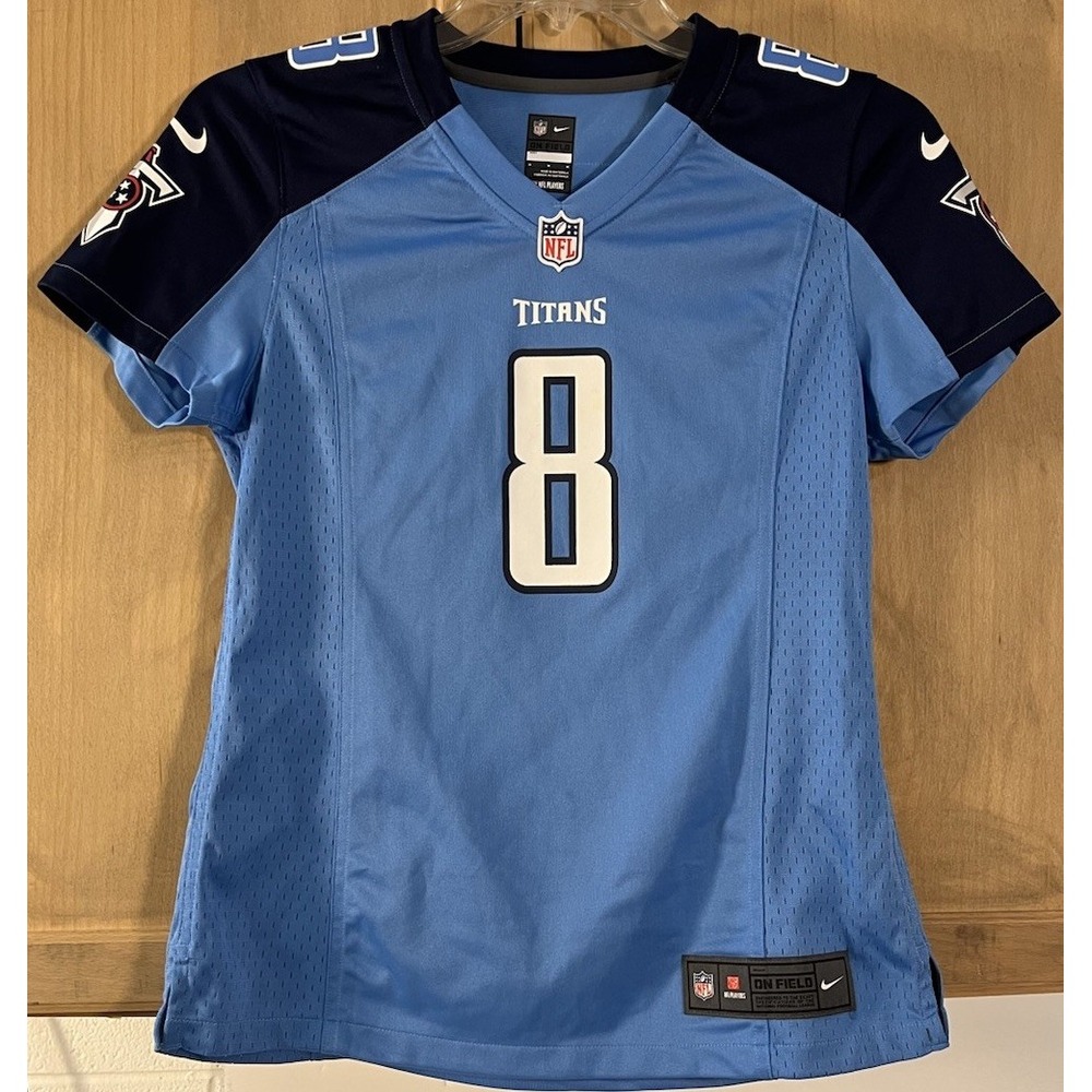 Nike Football Jersey Womens Medium Blue Marcus Mariota Tennessee Titans 8 NFL